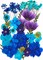 30-Piece Dried Pressed Flowers for Crafts – Ocean Blue Real Flowers & Leaves for Resin, Jewelry, Candle, Soap, Bookmarks, Phone Cases & DIY Projects (Ocean Blue)